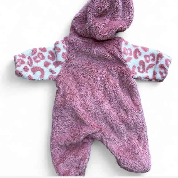 Cozy Pink Hooded Kids One Piece - Picture 2 of 6
